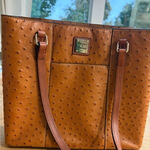 Dooney & Bourke Ostrich-Embossed Brown Tote